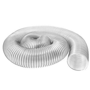 4" x 10' (4 inch diameter by 10 feet long) ultra flex clear vue heavy duty pvc dust debris and fume collection hose made in usa!