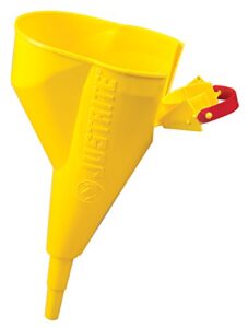 justrite 11202y polyethylene funnel for use with the type i metal safety can. easy-to-fill, easy-to-pour, .5 x 11.25 inch (25 x 356mm) size,yellow, 0.6