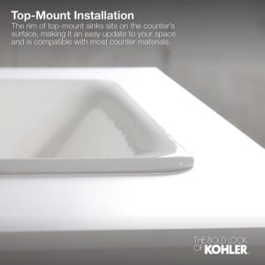 KOHLER K-2355-0 Archer Under-Mount Bathroom Sink, White