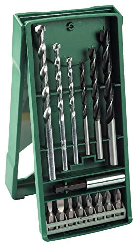 Bosch Home and Garden 2607019579 15pc Mixed Mini X-Line Drill/Driving Set, Silver/Black