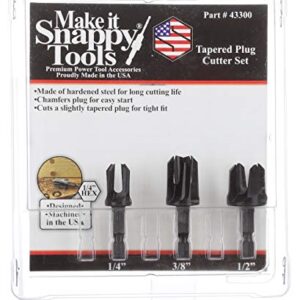 Make it Snappy Tools 3 Piece Tapered Plug Cutter Set