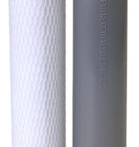 Pentair Pentek P-250A WaterFilter Set,10-Inch ReplacementCartridge Set for Use in the US-1000 Under Sink Drinking Water System,10"x 2.5", 0.5 Micron,Compatible with many Culligan and GE systems, White