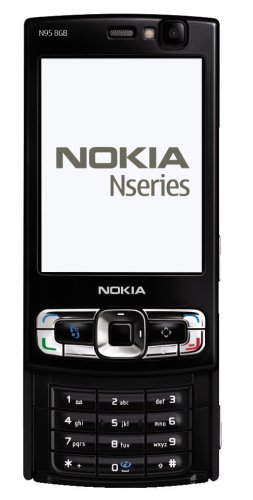 Nokia N95-4 8 GB Unlocked Phone with 5 MP Camera, 3G, Wi-Fi, GPS, and Media Player--U.S. Version with Warranty (Black)