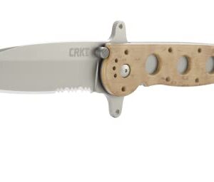 COLUMBIA RIVER KNIFE & TOOL M16-14ZSF EDC Folding Pocket Knife: Everyday Carry, Serrated Edge Blade, Tanto, Automated Liner Safety, Dual Hilt, Bead Blast Blade / Desert Nylon Handle, 4-Position Pocket Clip,Beige