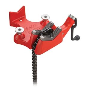 ridgid 40215 model bc810 top screw bench chain vise, bench vise for 1/2" to 8" pipe and tubing