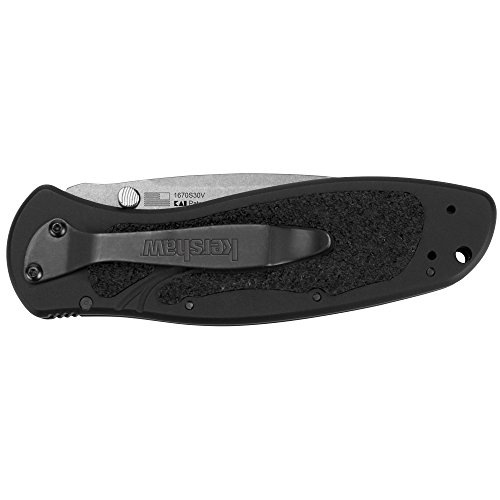 Kershaw S30V Blur Pocketknife, 3.4" S30V Powdered Stainless Steel Recurved Blade, Assisted Thumb-Stud Opening EDC