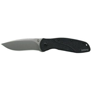 Kershaw S30V Blur Pocketknife, 3.4" S30V Powdered Stainless Steel Recurved Blade, Assisted Thumb-Stud Opening EDC