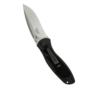 Kershaw S30V Blur Pocketknife, 3.4" S30V Powdered Stainless Steel Recurved Blade, Assisted Thumb-Stud Opening EDC