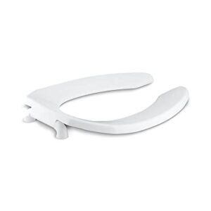 KOHLER K-4670-C-0 Lustra Elongated Toilet Seat with Check Hinge, White