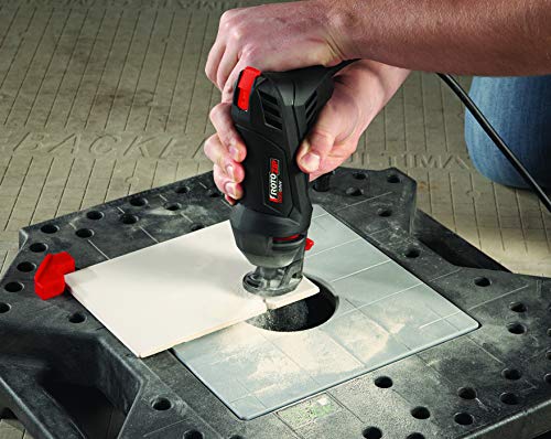 Rotozip SS355-10 5.5 Amp High Performance Spiral Saw Tool Kit with (3) Collects and (2) Bits, Compact & Lightweight - Ideal for Plunge Cuts, Freehand Cuts, and Cut-Outs