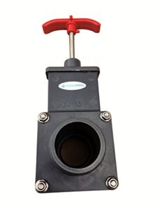 fibropool above ground pool gate valve - 1 1/2 inch - dual threaded shut off slice adapter for swimming pools