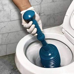 Master Plunger MP200 Sink & Drain Plunger for Kitchen Sinks, Bathroom Sinks, Showers, Bathtubs, and Waste Pipes. Strong Heavy Duty Design with Large Bellows Commercial & Residential Use, Teal