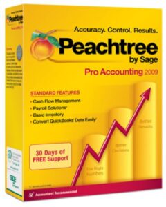 peachtree by sage professional accounting 2009