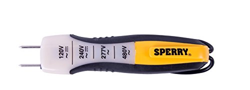 Sperry Instruments ET6204 4 Range Voltage Tester, Yellow, 80-480V AC/DC