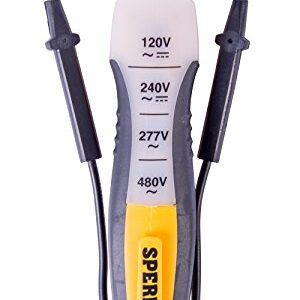 Sperry Instruments ET6204 4 Range Voltage Tester, Yellow, 80-480V AC/DC