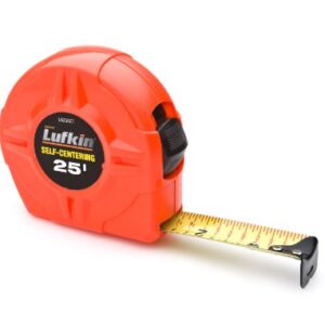 Lufkin L625SCTMP 1-Inch by 25-Feet Hi-Viz Self Centering Orange Power Return Tape
