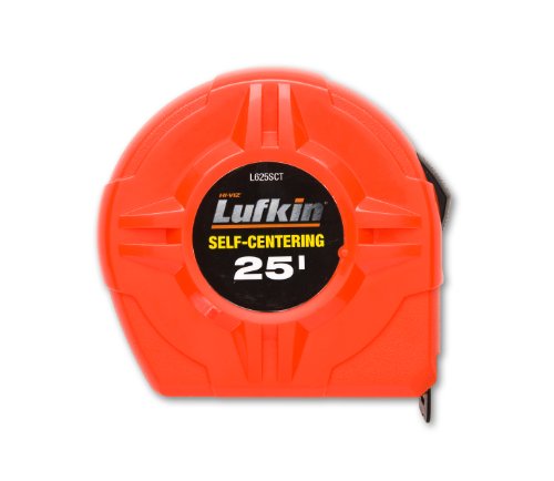 Lufkin L625SCTMP 1-Inch by 25-Feet Hi-Viz Self Centering Orange Power Return Tape