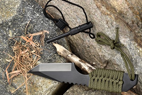 SE Outdoor Tanto Knife with Firestarter - KHK6320