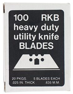 100 count 3 notch utility knife blades rkb100