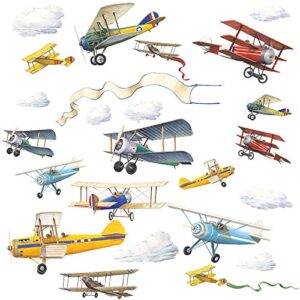 RoomMates RMK1197SCS Vintage Planes Peel and Stick Wall Decals