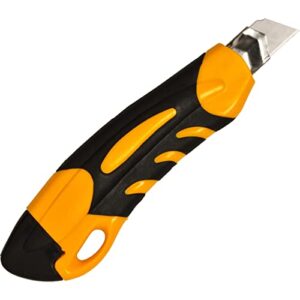 Sparco PVC Grip Knife, Stainless Steel Chamber, Yellow/Black (SPR15851)