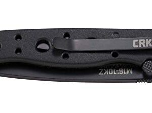 CRKT M16-10KZ EDC Folding Pocket Knife: Everyday Carry, Black Serrated Edge Blade, Tanto, Automated Liner Safety, Nylon Handle, Pocket Clip