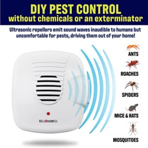 Bell and Howell Ultrasonic Pest Repellers with Extra Outlet - 3 Pack