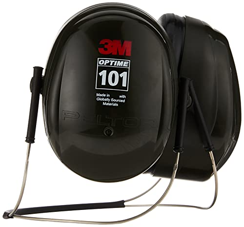 3M - H7B Peltor Optime 101 Behind-the-Head Earmuff, Hearing Protection, Ear Protectors, NRR 26 dB Green