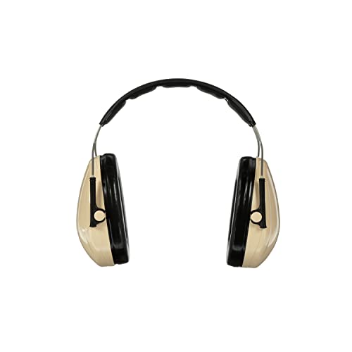 3M Peltor H6AV Optime 95 Over the Head Noise Reduction Earmuff, Hearing Protection, Ear Protectors, NRR 21dB, Ideal for Machine Shops and Power Tools, Beige