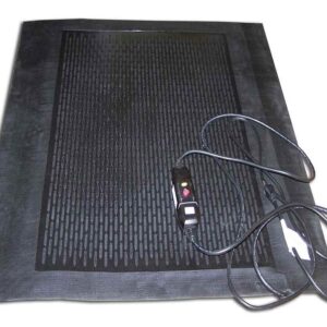 Cozy Products Ice-Away Heated Mat, Non-Slip Waterproof Mat for Outdoor Use, Snow Melting Rubber Mat, Includes a 15' Power Cord, 240-Watt, Black