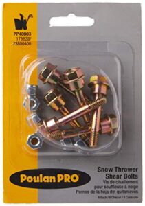 poulan pro pp40003 6-pack of snow thrower sheer pins & bolts