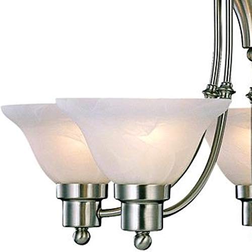 Hardware House 544452 54-4452 Bristol 5 Light Chandelier, 24"x15", Satin Nickel