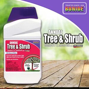 Bonide Annual Tree & Shrub Insect Control with Systemaxx, 32 oz Concentrate, Year Long Protection and Bug Killer