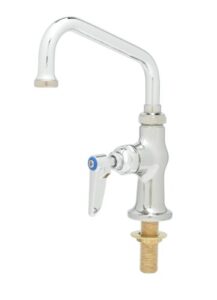 t&s brass b-0207 single pantry faucet, single hole base, deck mount 6-inch swing nozzle (059x)