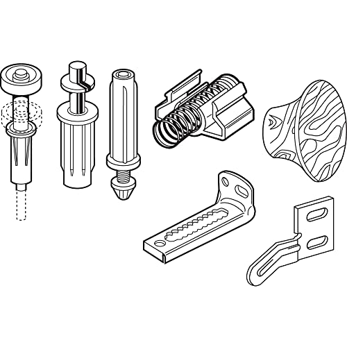 Prime-Line N 7283 Bi-Fold Door Repair Kit – For 7/8”-Wide Track and 3/8” Outside Diameter Pivots & Guides–Includes All Parts Needed to Repair One 2-Panel Set of Hinged Bi-Folding Doors (1 Set)