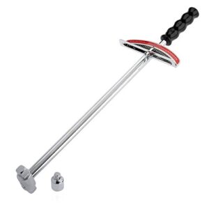 tooluxe 03703l dual drive beam style torque wrench | 3/8” & ½” drives | 17” length | 0-150 ft-lbs | sae | premium steel alloy