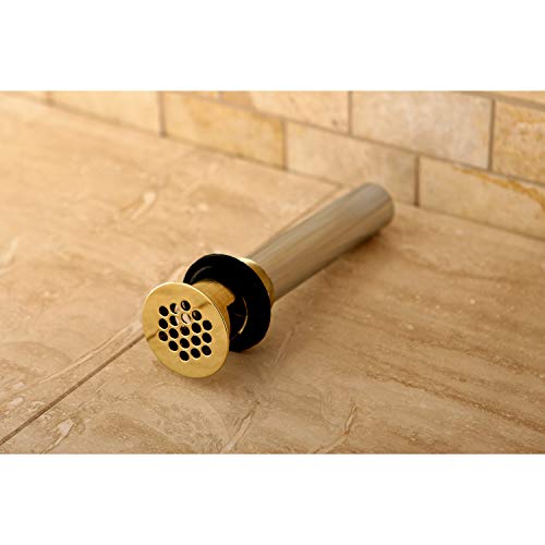 Kingston Brass KB5002 Fauceture Grid Drain with Overflow Hole, 1-1/4 inch by 6-inch, 17 gauge,, Polished Brass