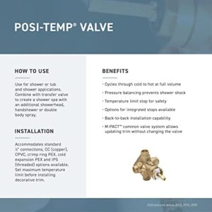 Moen Eva Chrome Posi-Temp Shower Trim Kit, Valve Required, T2132