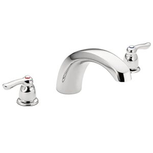 moen chateau chrome two-handle low arc roman tub faucet valve required, t990