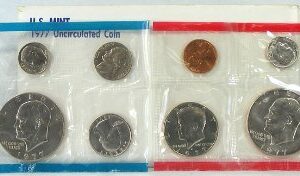 1977 P & D Mint Set in Original U.S. Government Packaging 12-Coins