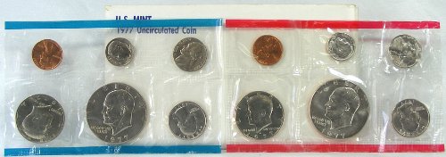 1977 P & D Mint Set in Original U.S. Government Packaging 12-Coins