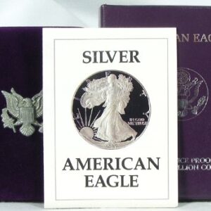 1988 Proof American Eagle Silver Dollar with Original Packaging