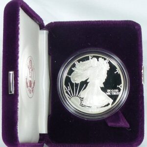 1988 Proof American Eagle Silver Dollar with Original Packaging