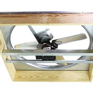 Cool Attic CX24DDWT Direct Drive 2-Speed Whole House Attic Fan with Shutter, 24 Inch