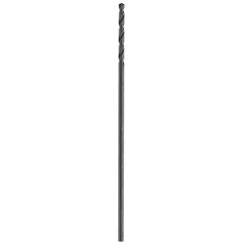 BOSCH BL2739 1-Piece 3/16 In. x 12 In. Extra Length Aircraft Black Oxide Drill Bit for Applications in Light-Gauge Metal, Wood, Plastic