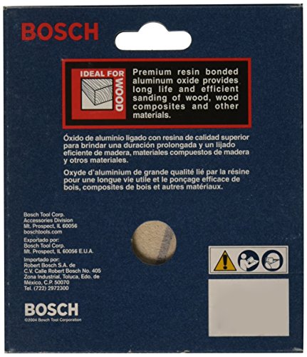 BOSCH SR5R180 5-Piece 180 Grit 5 In. 8 Hole Hook-And-Loop Sanding Discs