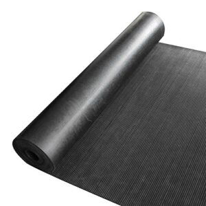 Rubber-Cal "Ramp-Cleat" Non-Slip Outdoor Rubber Mats - 1/8 in x 3 ft x 8 ft Floor Mat