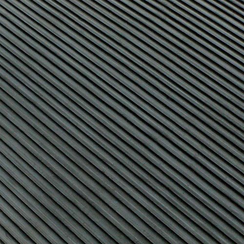 Rubber-Cal "Ramp-Cleat" Non-Slip Outdoor Rubber Mats - 1/8 in x 3 ft x 8 ft Floor Mat