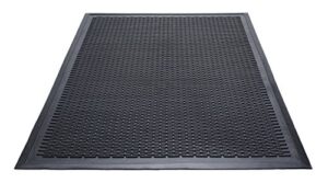 guardian - mll14030500 clean step scraper outdoor floor mat, natural rubber, 3'x5', black, ideal for any outside entryway, scrapes shoes clean of dirt and grime