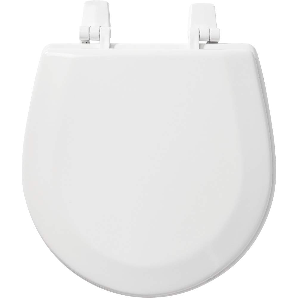 BEMIS TC50TTA 000 MARINE Toilet Seat, Durable Enameled Wood, 14.5"L x 13"W, White, 1 Pack
